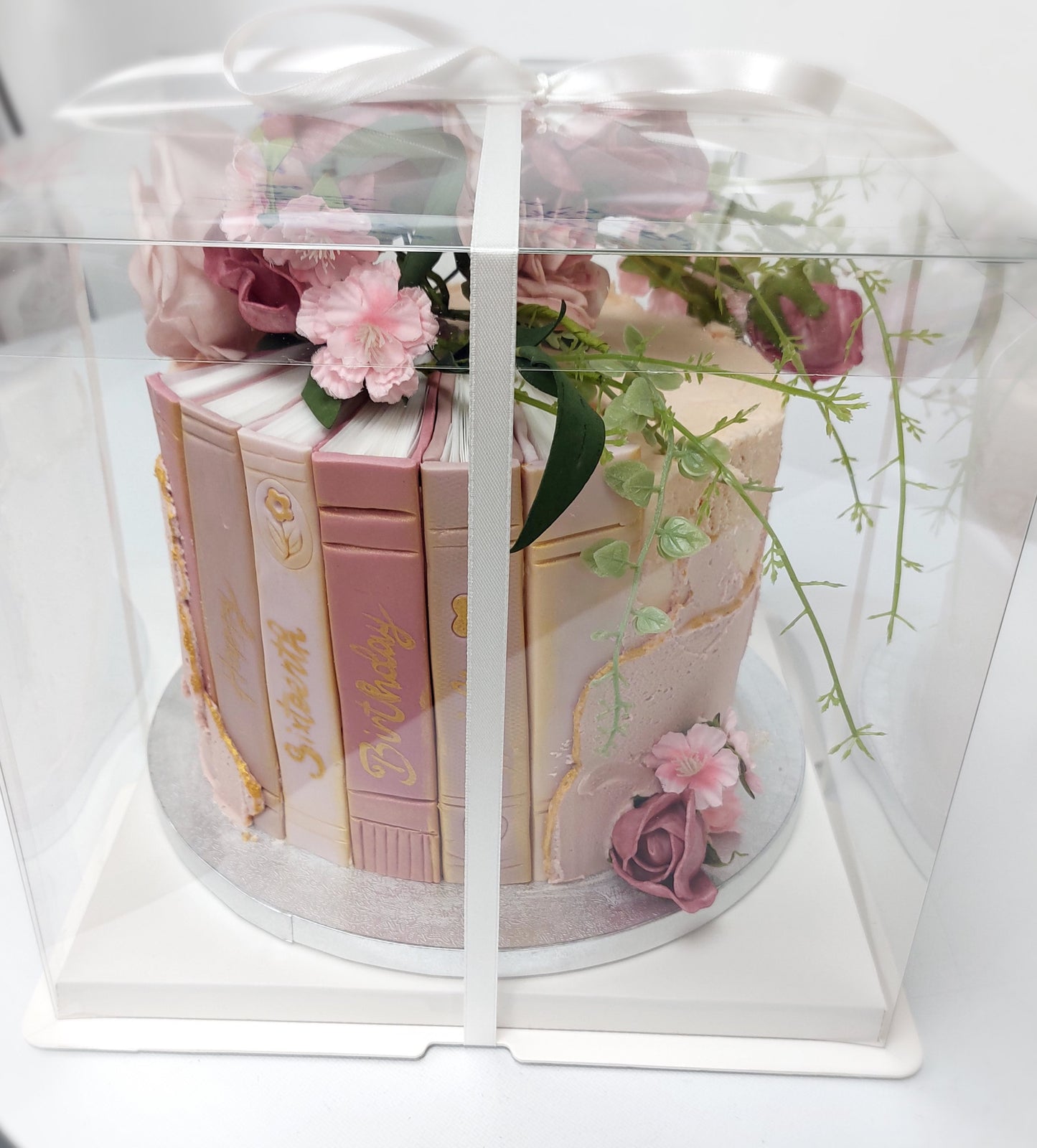 Celebration cake - pink book design