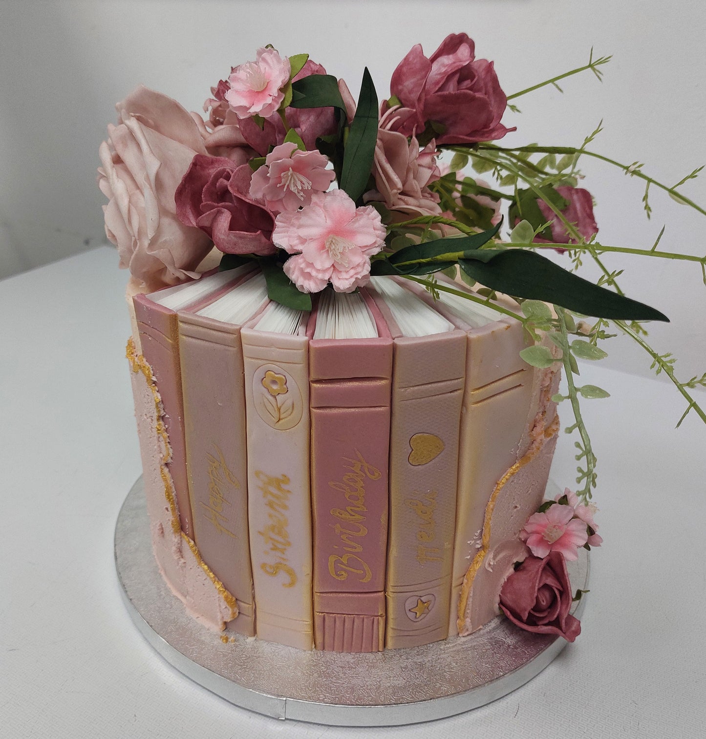Celebration cake - pink book design