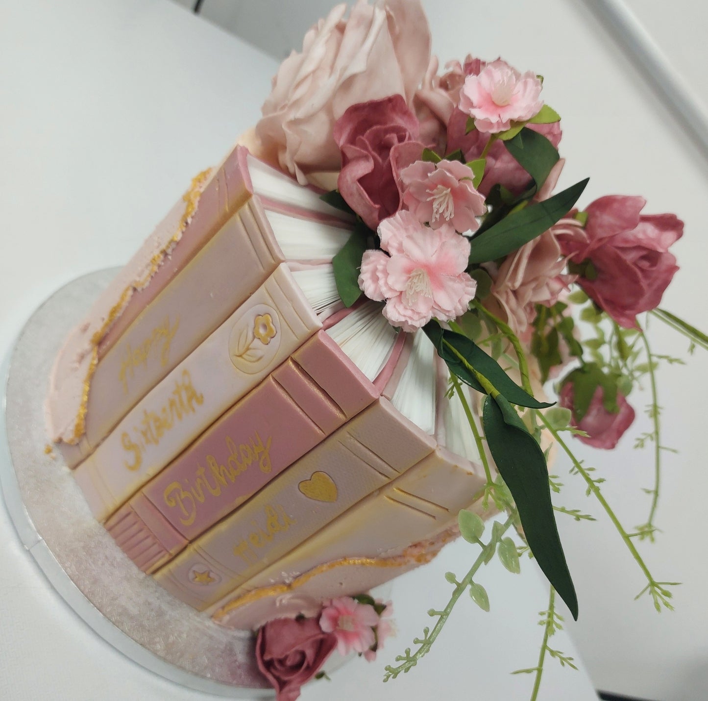 Celebration cake - pink book design