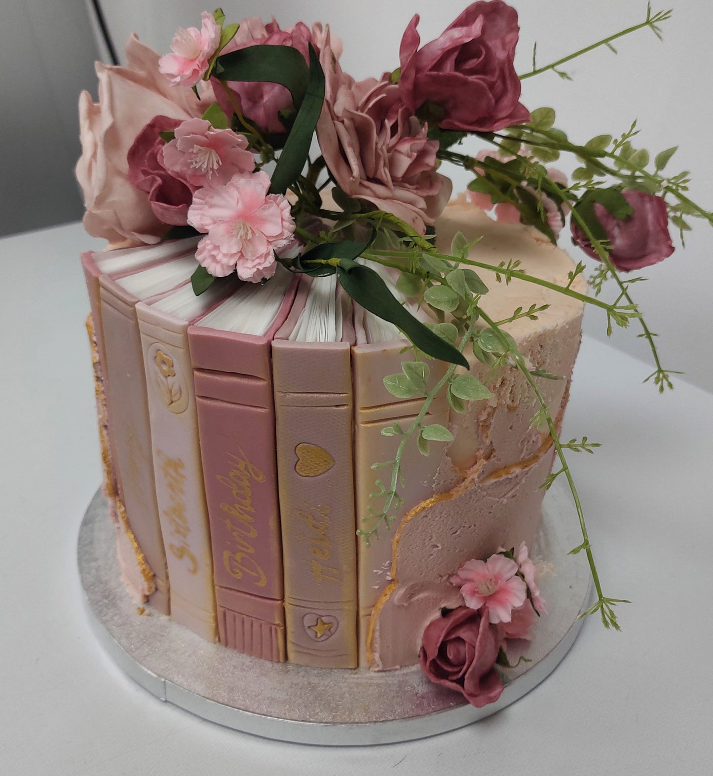 Celebration cake - pink book design