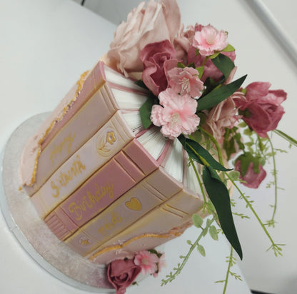 Celebration cake - pink book design