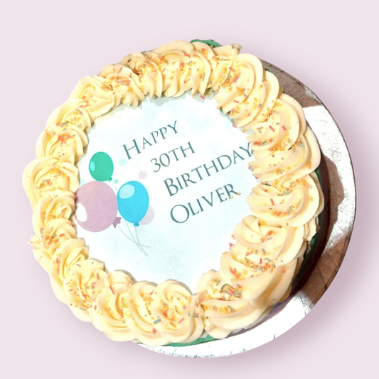 Celebration cake - pastel balloons design